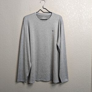 NWOT Vineyard Vines Performance Men's Gray Tee T-Shirt Round Neck Long Sleeve L